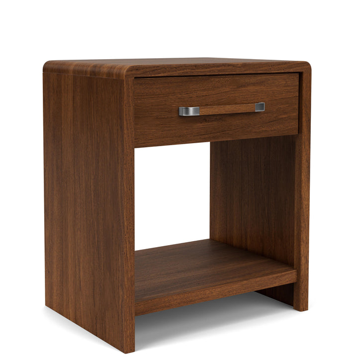 Elsie - One Drawer Nightstand - Dark Brown