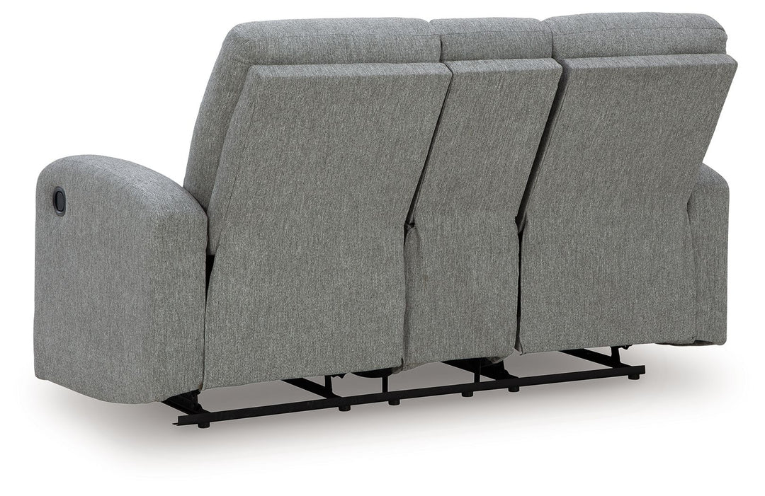 Gauntlet - Sterling - Double Recline Loveseat With Console