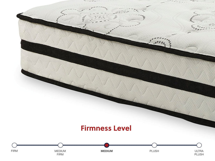 Chime 10 Inch Hybrid - White - 2 Pc. - Queen Mattress And Pillow