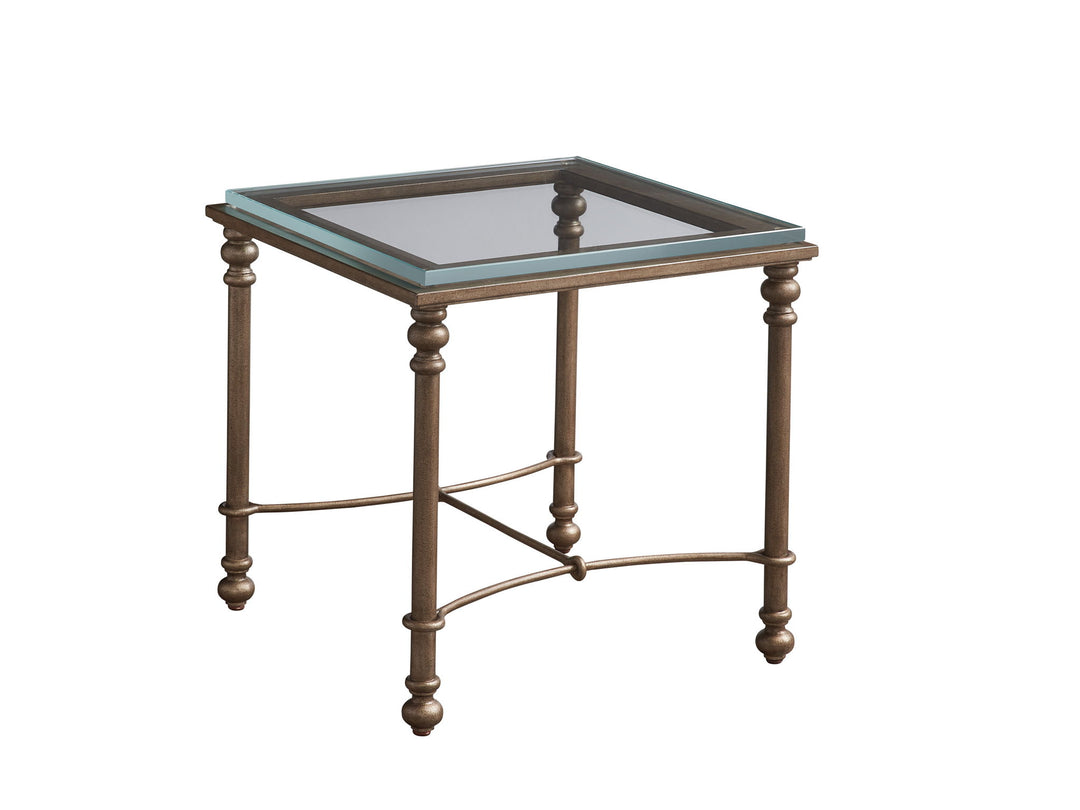 Laguna - Bluff Metal And Glass Table
