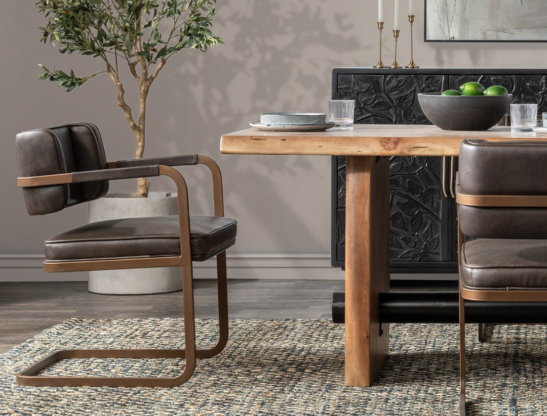 Brinton - 80" Dining Table - Acron Brown