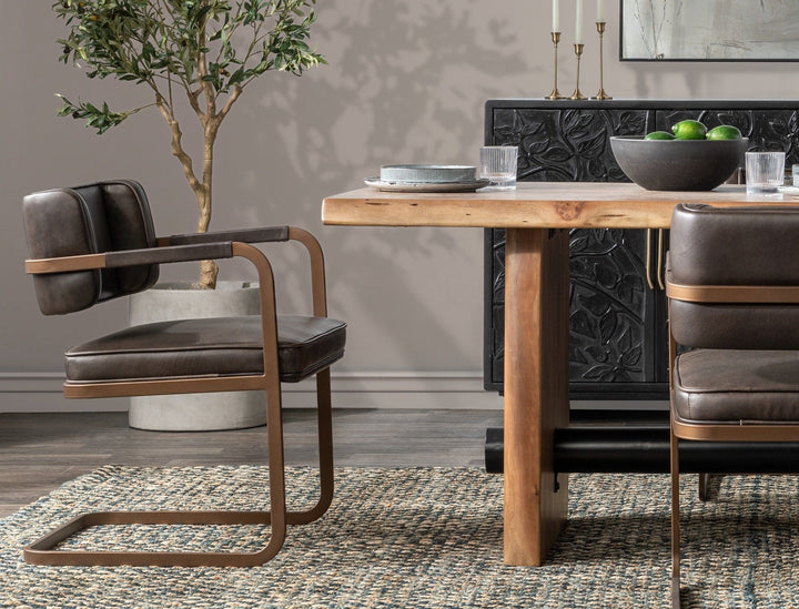 Brinton - 80" Dining Table - Acron Brown