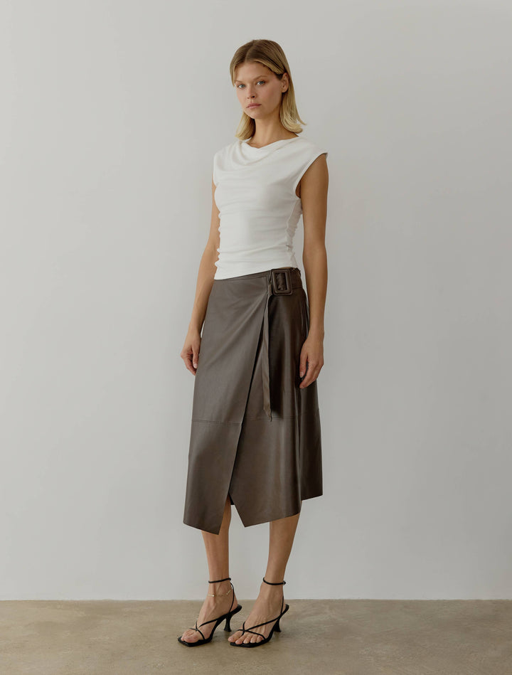 The Ali Top | Cowl Neck Sleeveless Top: BLACK / MEDIUM