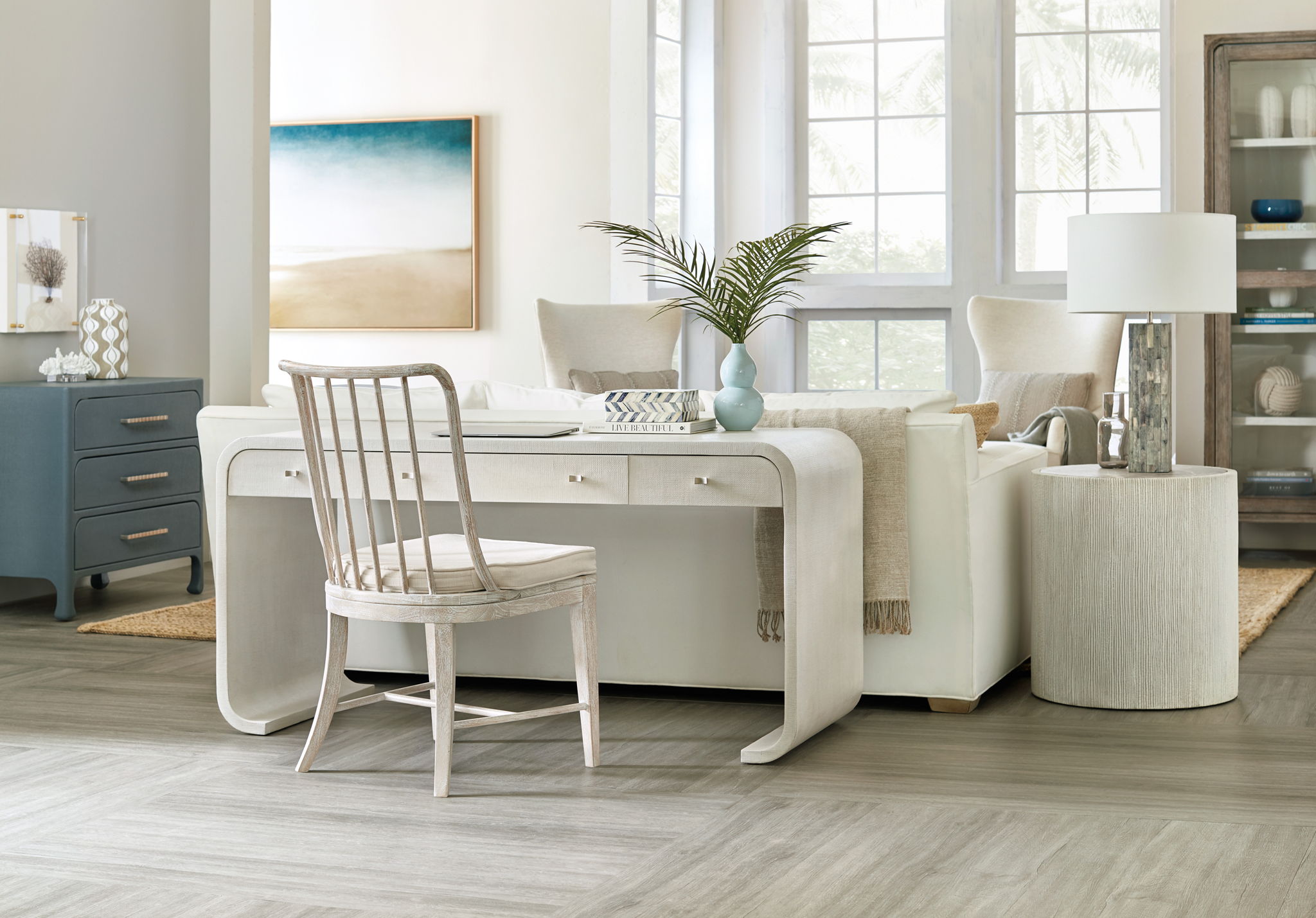 Serenity - Swale Round Side Table - White