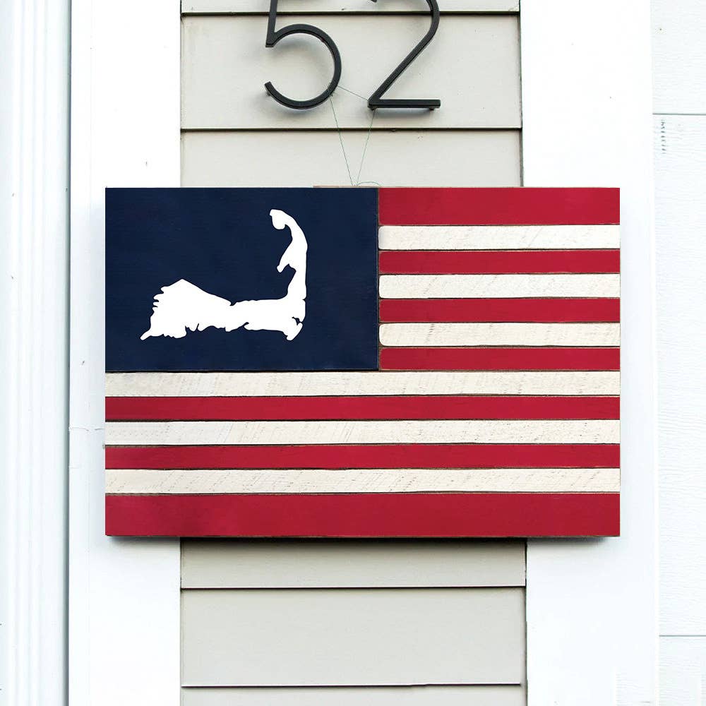 Cape Cod Wooden American Flag: Small