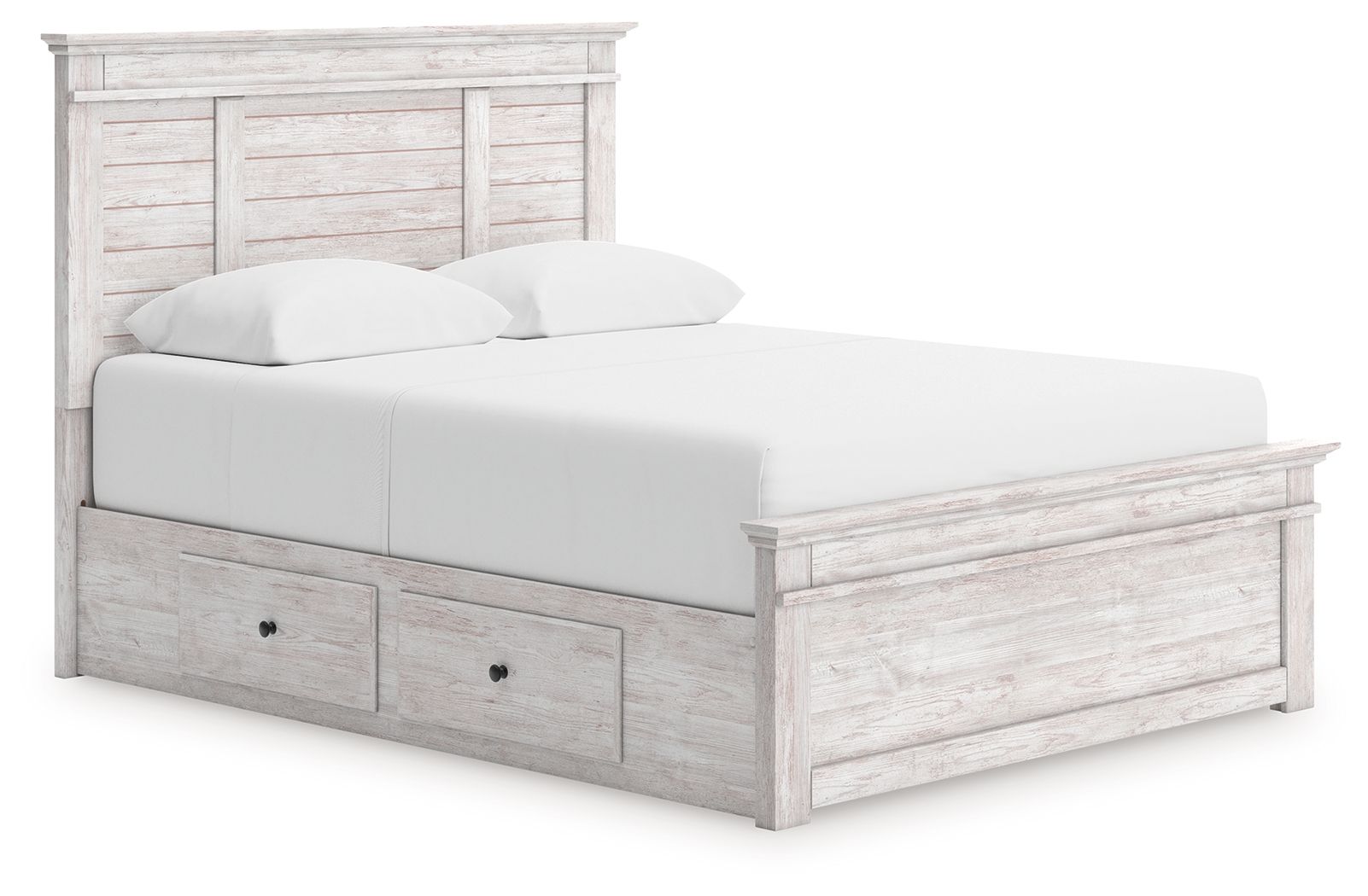 Makidern - Panel Storage Bed With Under Bed Storage Unit