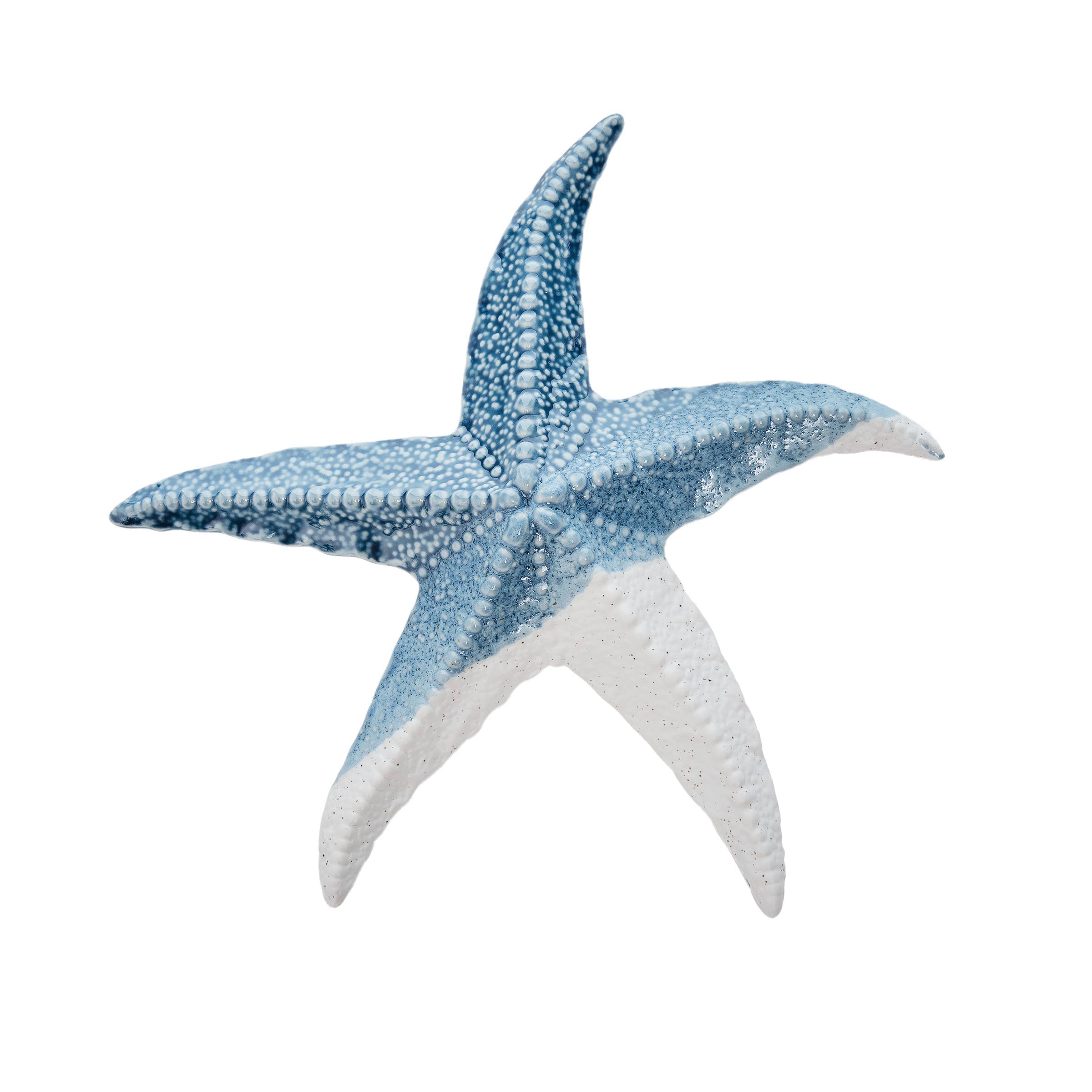 Blue & Bisque Starfish Coastal Decorative Figurine