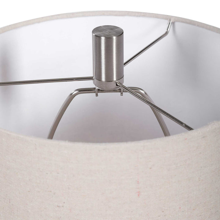 Stevens - Bleached Wood Buffet Lamp - White