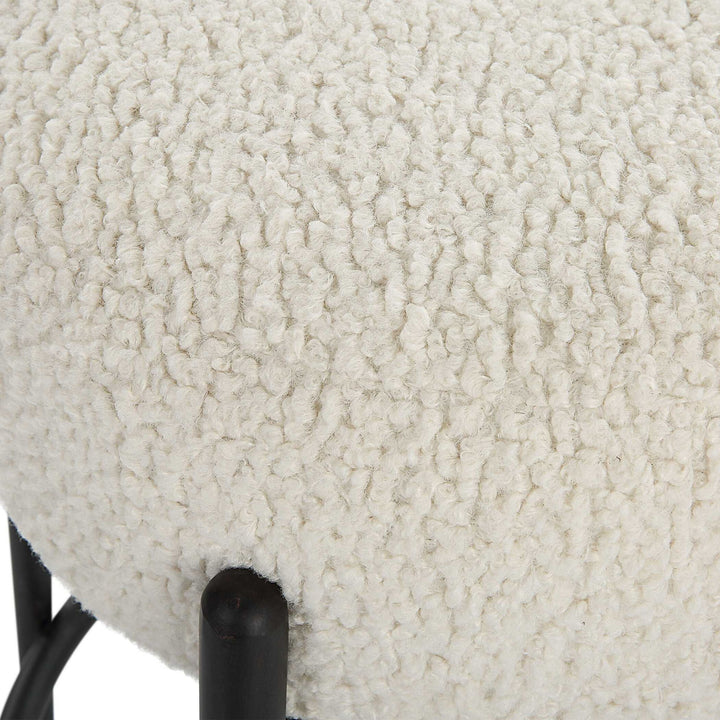 Arles - Plush Counter Stool - White