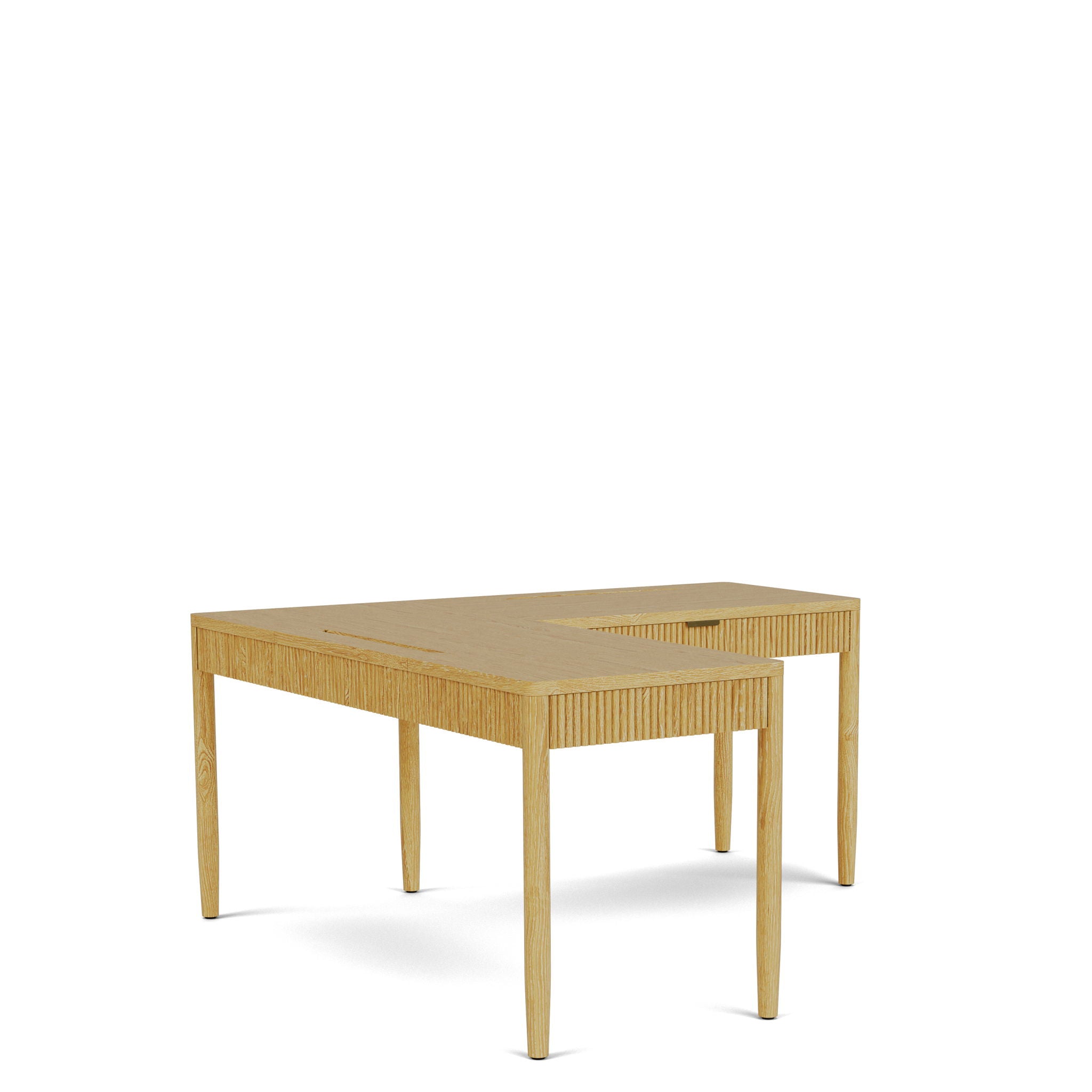Deerfield - L Desk - Natural Oak