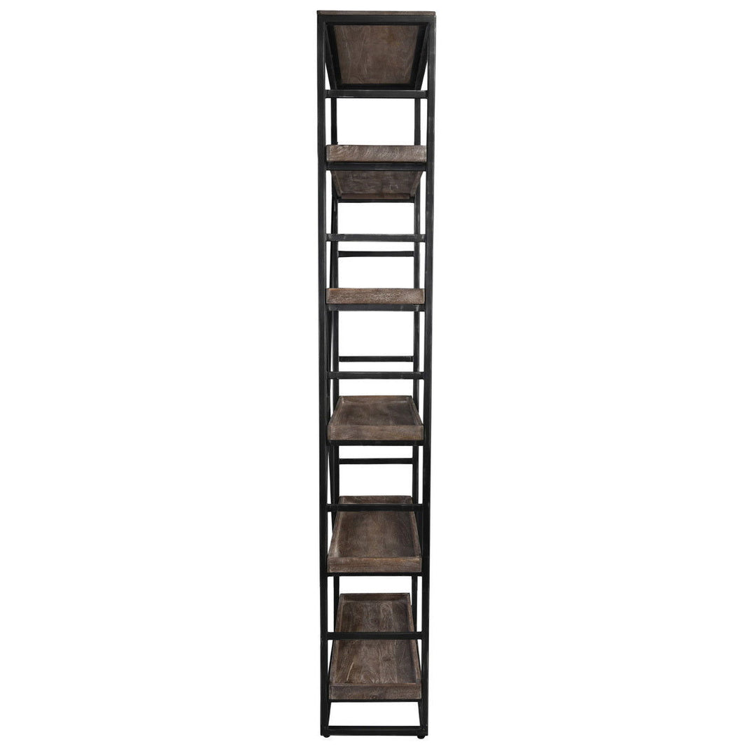 Evan - Single Bookshelf - Olive Brown