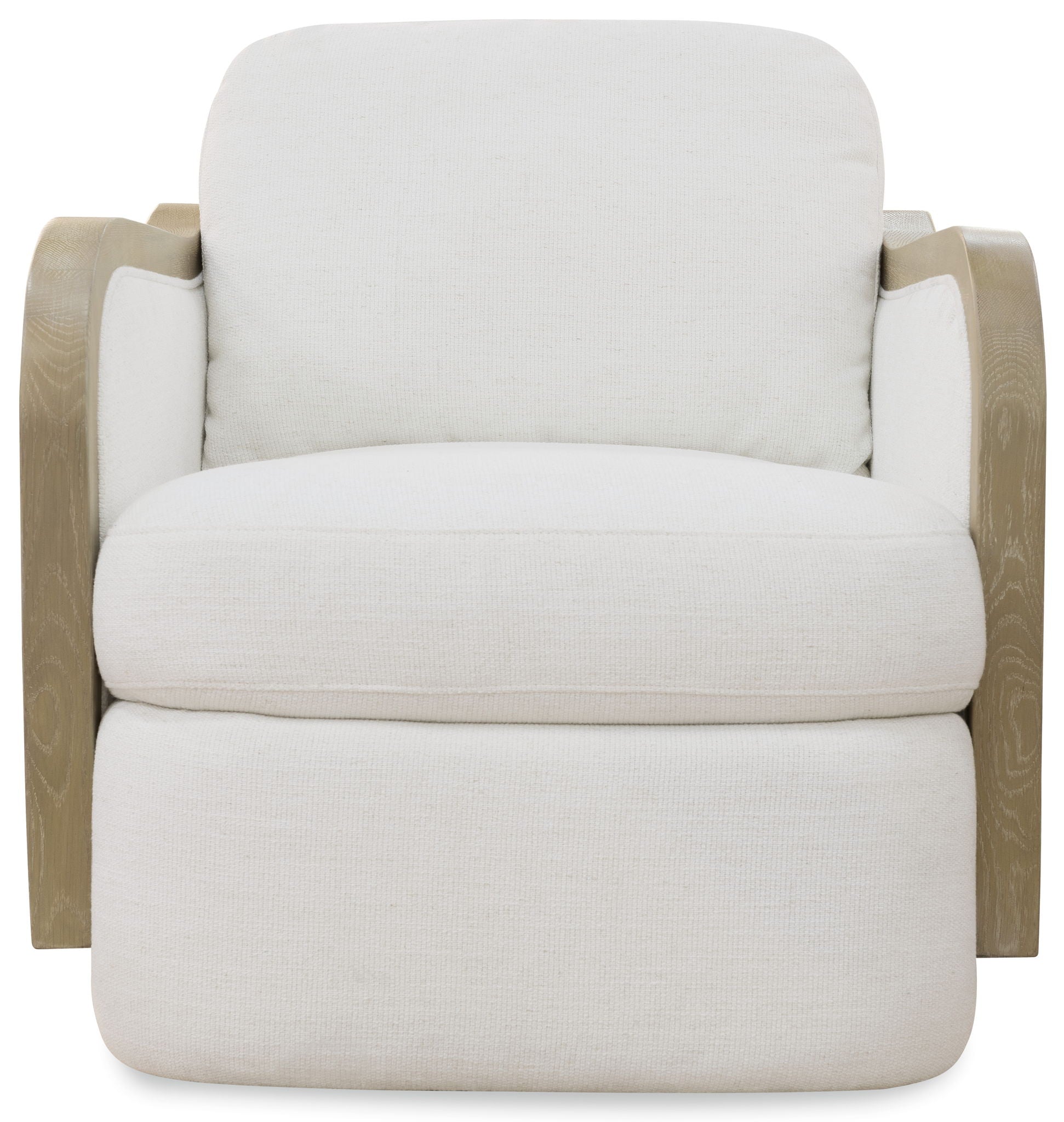 CC - Wilma Swivel Chair - White / Light Brown