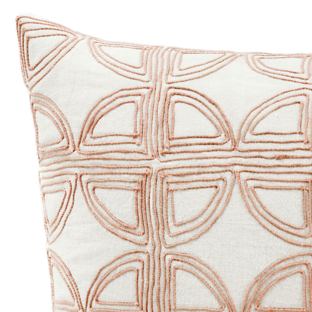 Villa Classics - Elea 22" x 22" Pillow - Ivory / Blush
