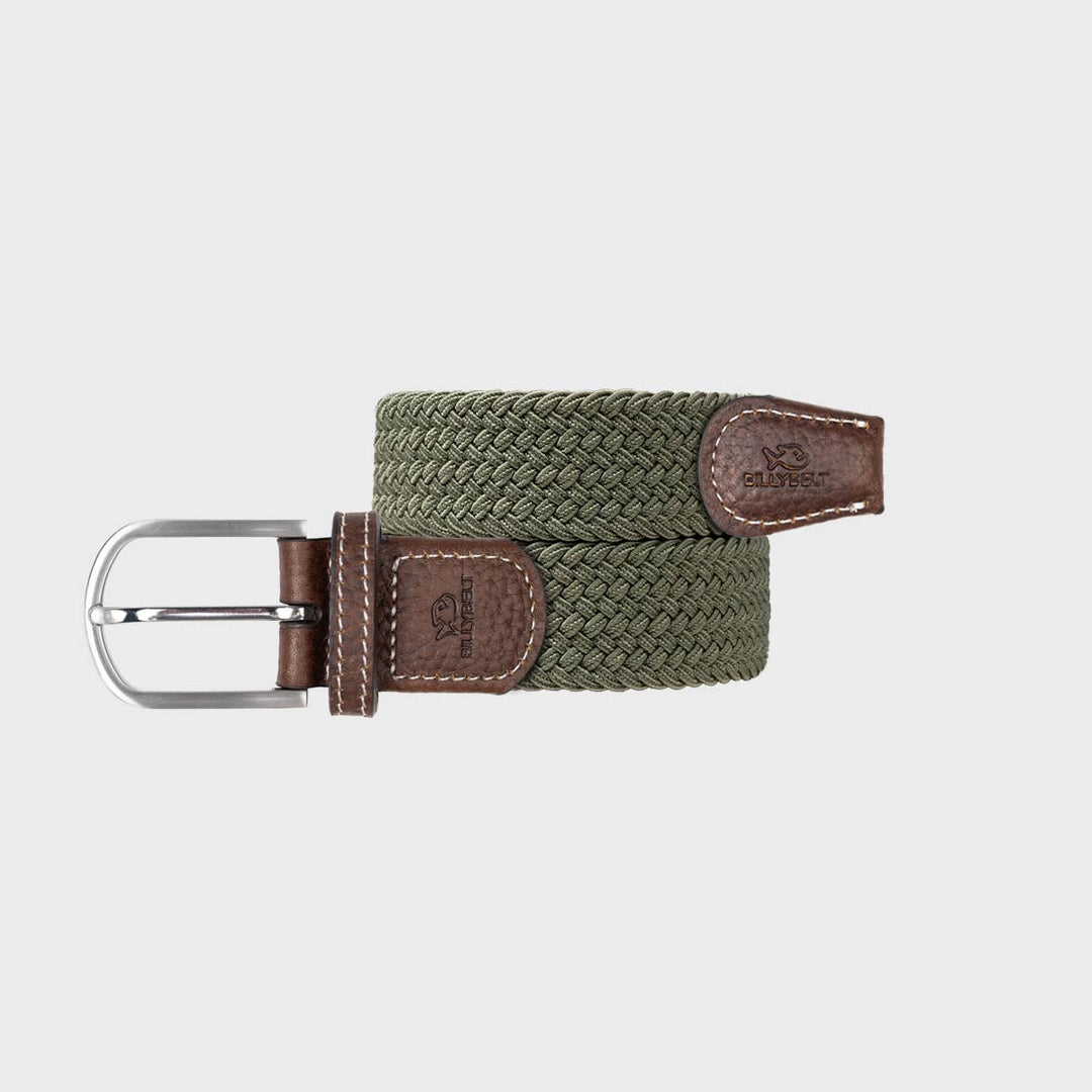 Army Green Elastic Braided Belt: Size 1