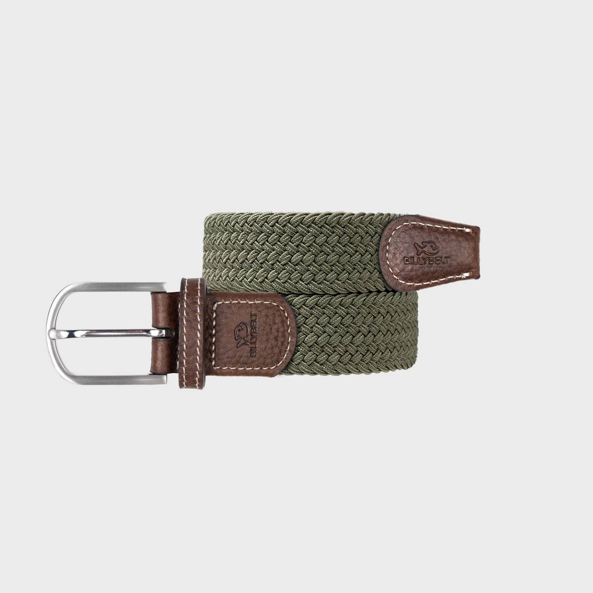 Army Green Elastic Braided Belt: Size 1