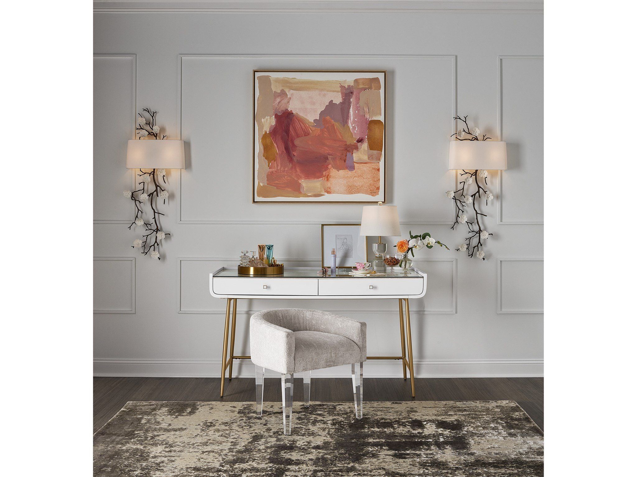 Love. Joy. Bliss.-Miranda Kerr Home - Love Joy Bliss Vanity Chair - Beige