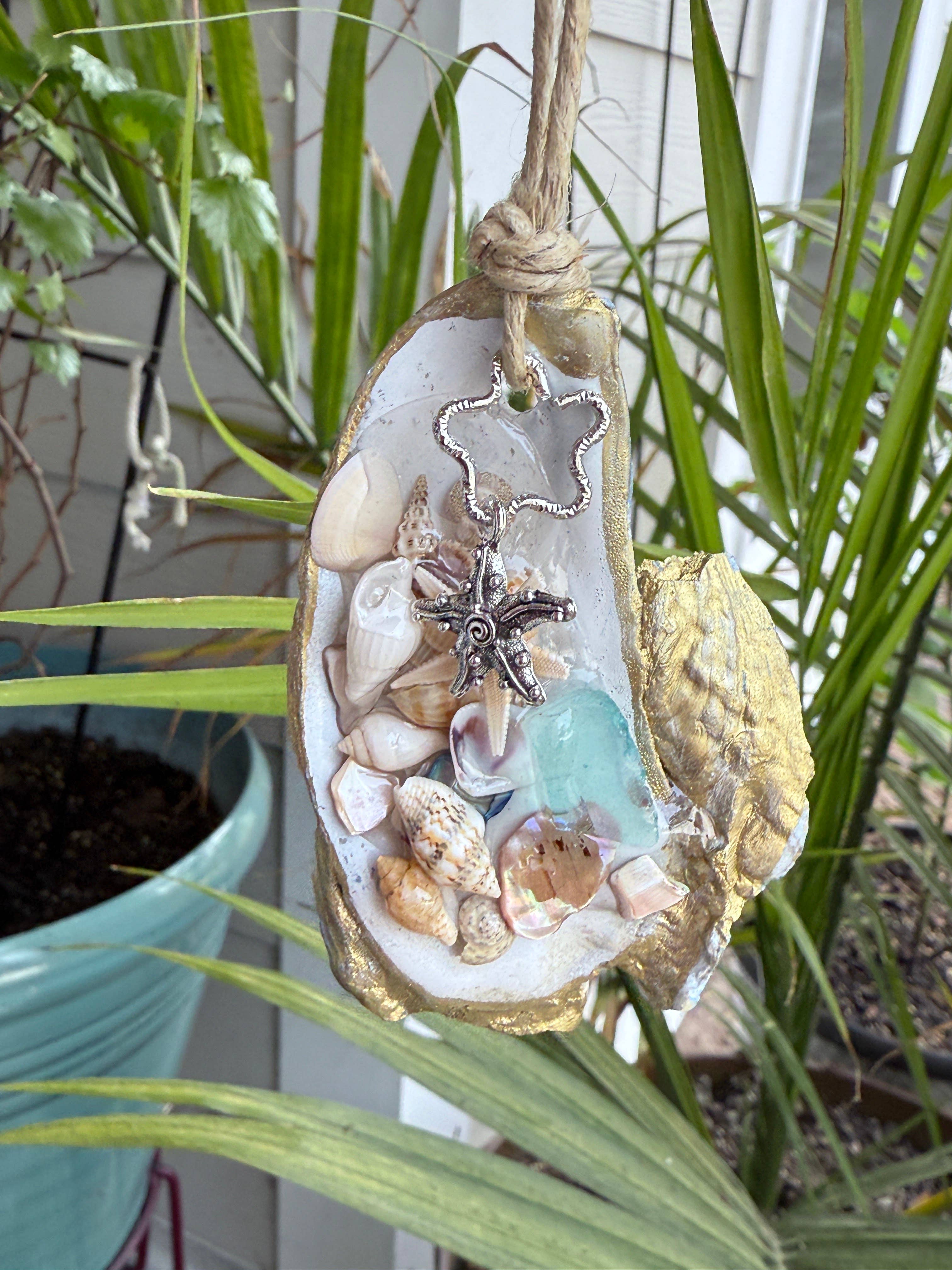 Handcrafted Oyster Shell Ornament
