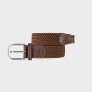 Elastic Braided Belt in Camel Brown
