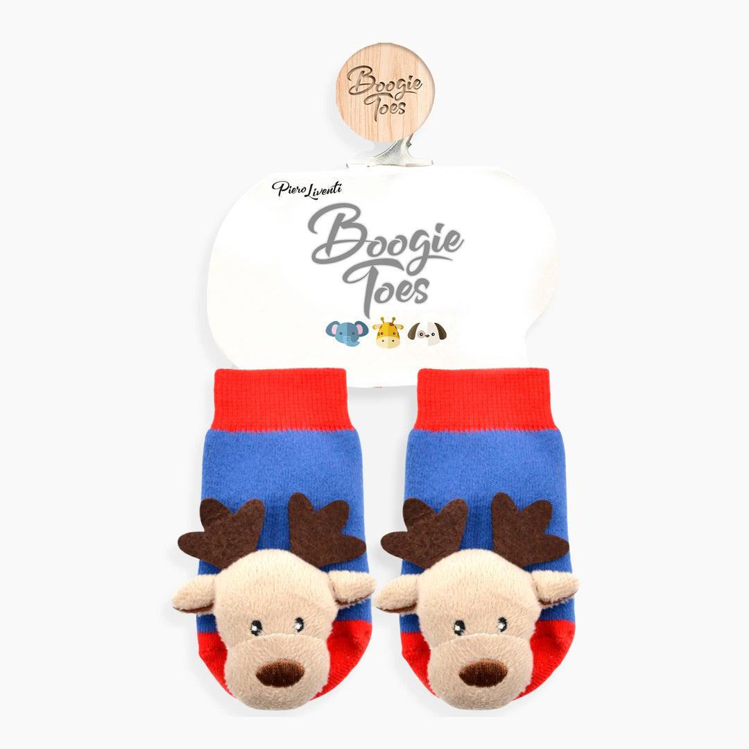 Reindeer Christmas Boogie Toes Rattle Socks: 0 - 1 Y