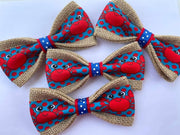 Red Crabs Polka Dot Blue