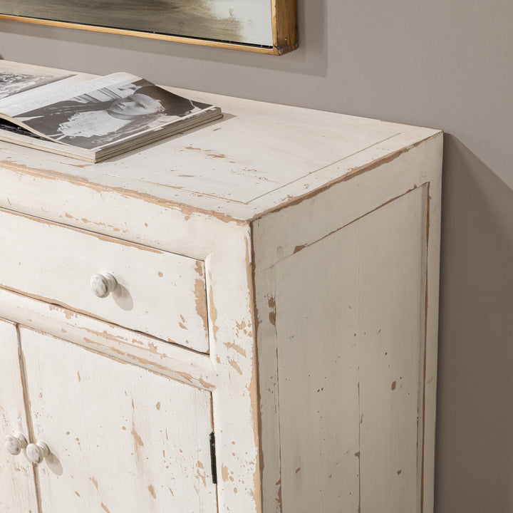 Holden - 2 Doorawers 4 Door Buffet - Worn White