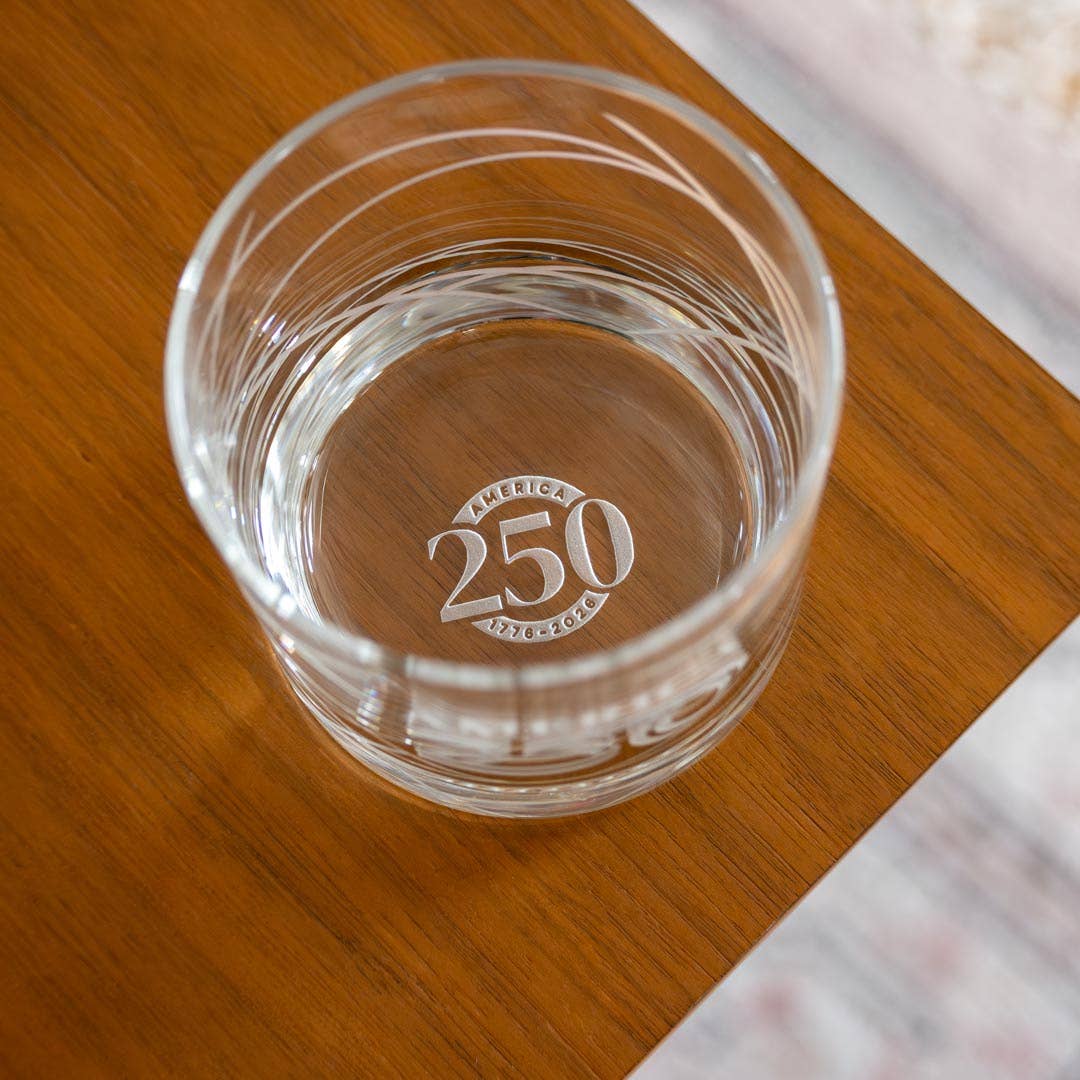 America250™ Longitude 10oz On the Rocks Whiskey Glass | Set of 12