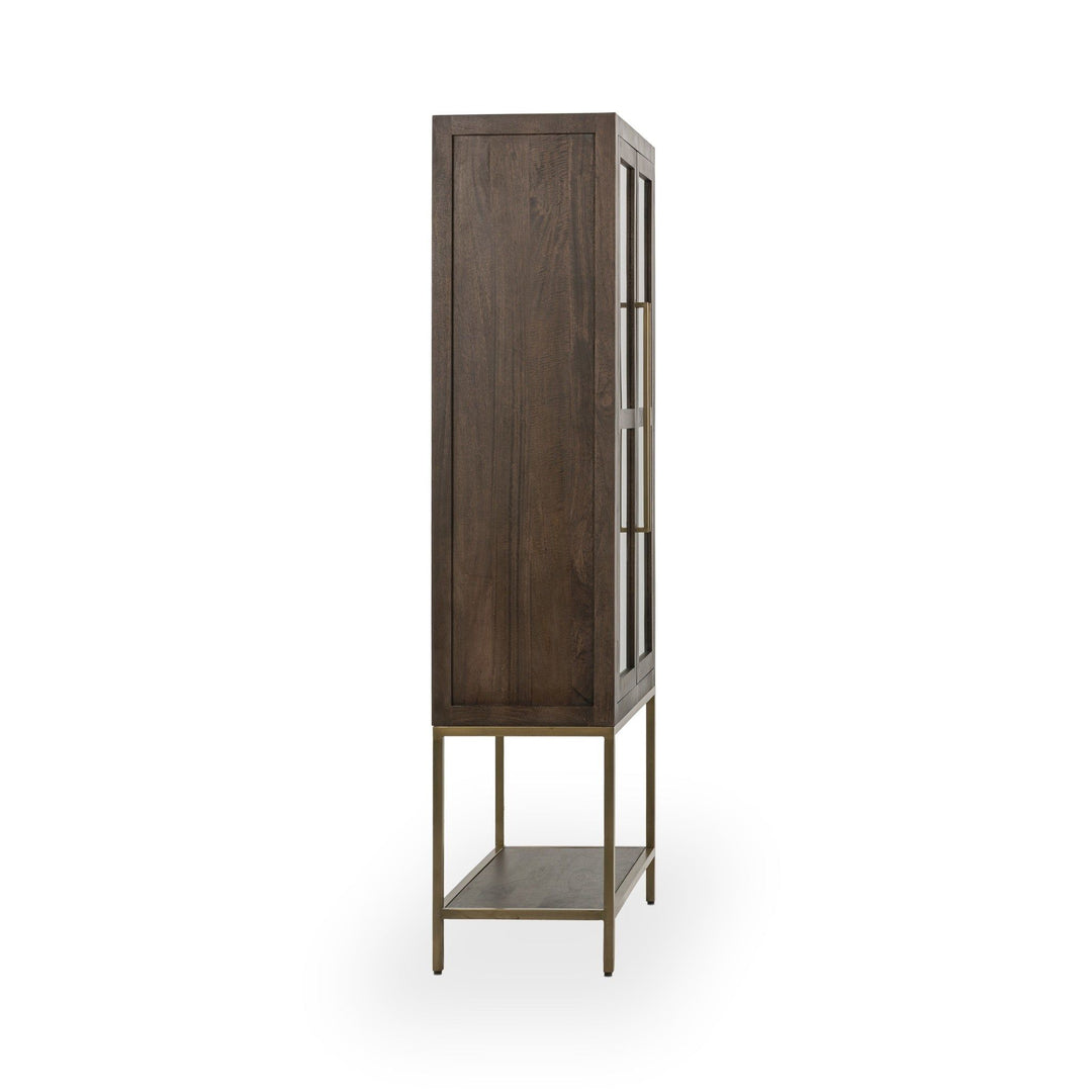 Freemont - Solid Wood Tall Cabinet - Brown
