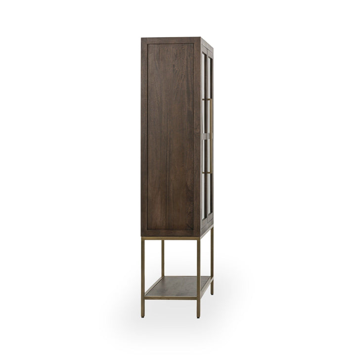 Freemont - Solid Wood Tall Cabinet - Brown