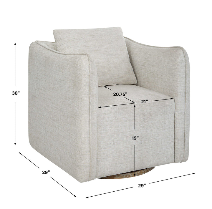 Corben - Swivel Armchair - Silver