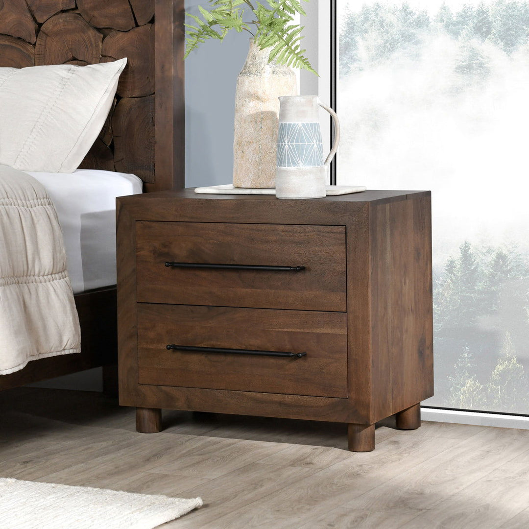 Jaxon - 2 Drawer Nightstand - Cocoa Brown