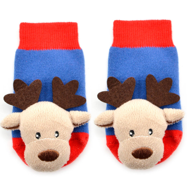 Reindeer Christmas Boogie Toes Rattle Socks: 0 - 1 Y