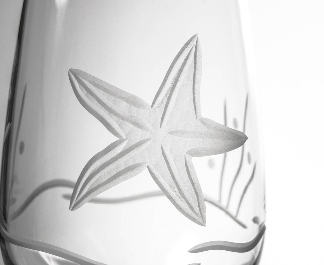 Starfish 17oz Stemless Wine Glass: Case of 4