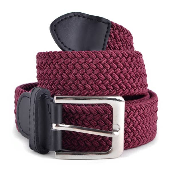 Men's Stretch Braided Woven Belts: OLI / L