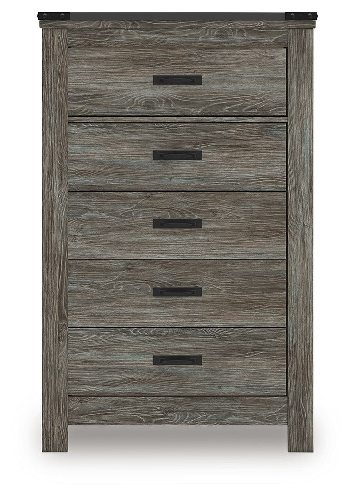 Frandern - Gray - Five Drawer Chest