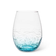 Blu/Clear Fish Cut SG-5"H(18oz)-2530