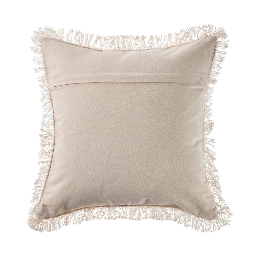 Coastal Striped Blue and Cream Throw Pillow: Navy/Blue/Ivory / Feather Filled