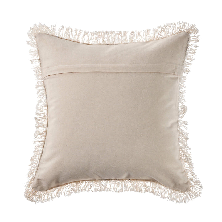 Coastal Striped Blue and Cream Throw Pillow: Navy/Blue/Ivory / Feather Filled