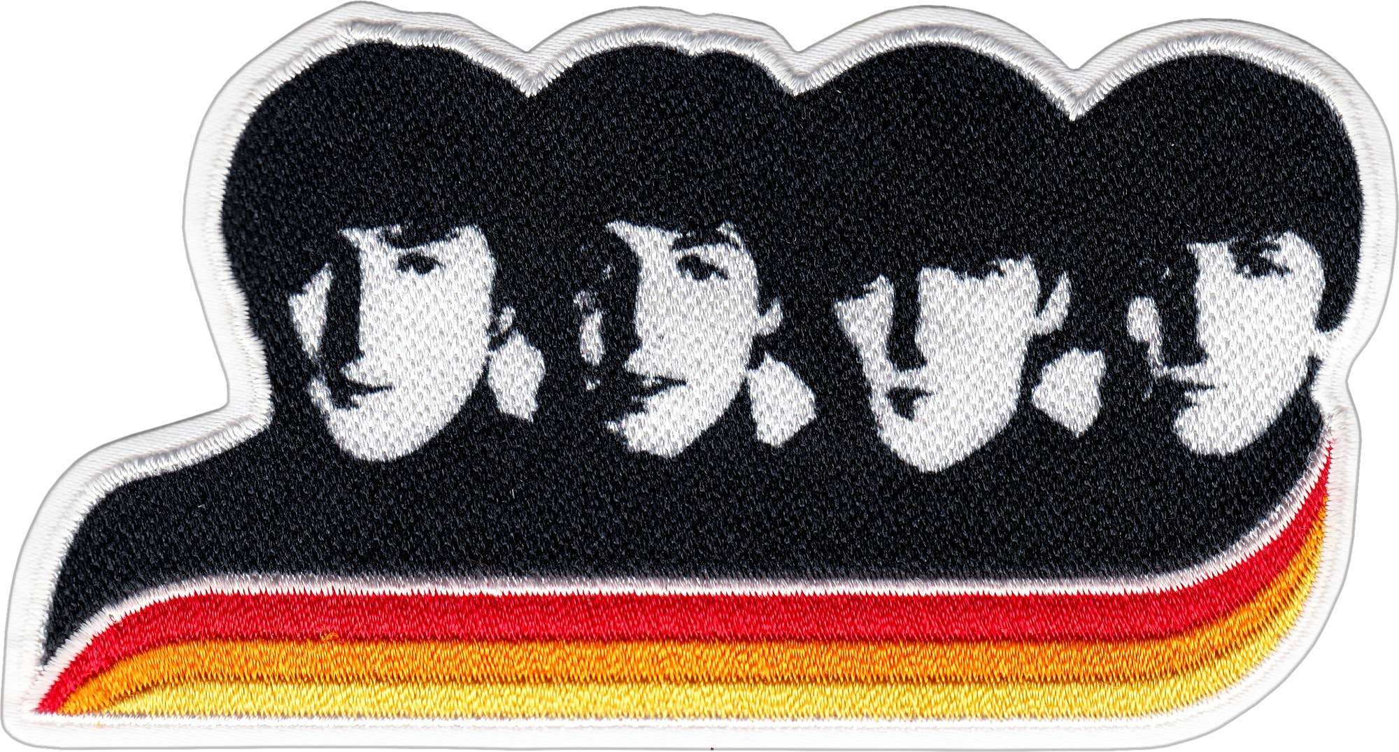 Patch - The Beatles - B&W Group Shot With Color Swoosh