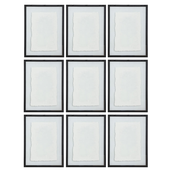 Farmhouse Florals - Framed Prints (Set of 9) - Black