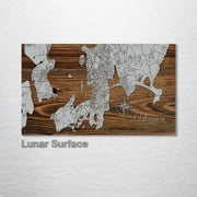 Newport, Rhode Island Street Map by Fire & Pine: Lunar Surface / Medium (18.75” x 31.5”)