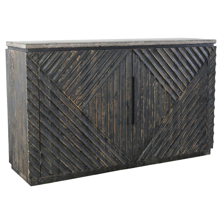 Ellington - 2 Door Sideboard - Rough Black/Blue Stone