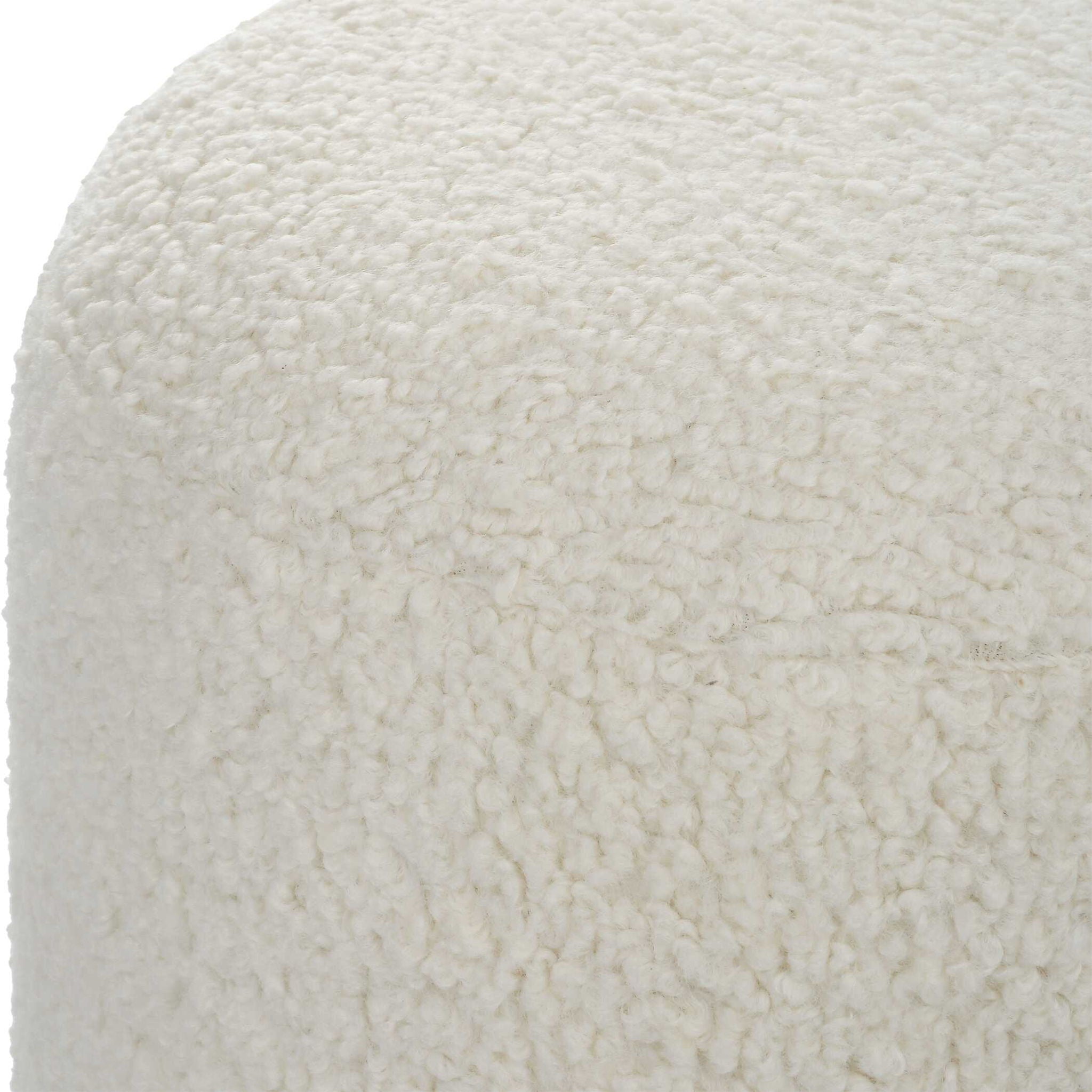 Arles - Shearling Brass Ottoman