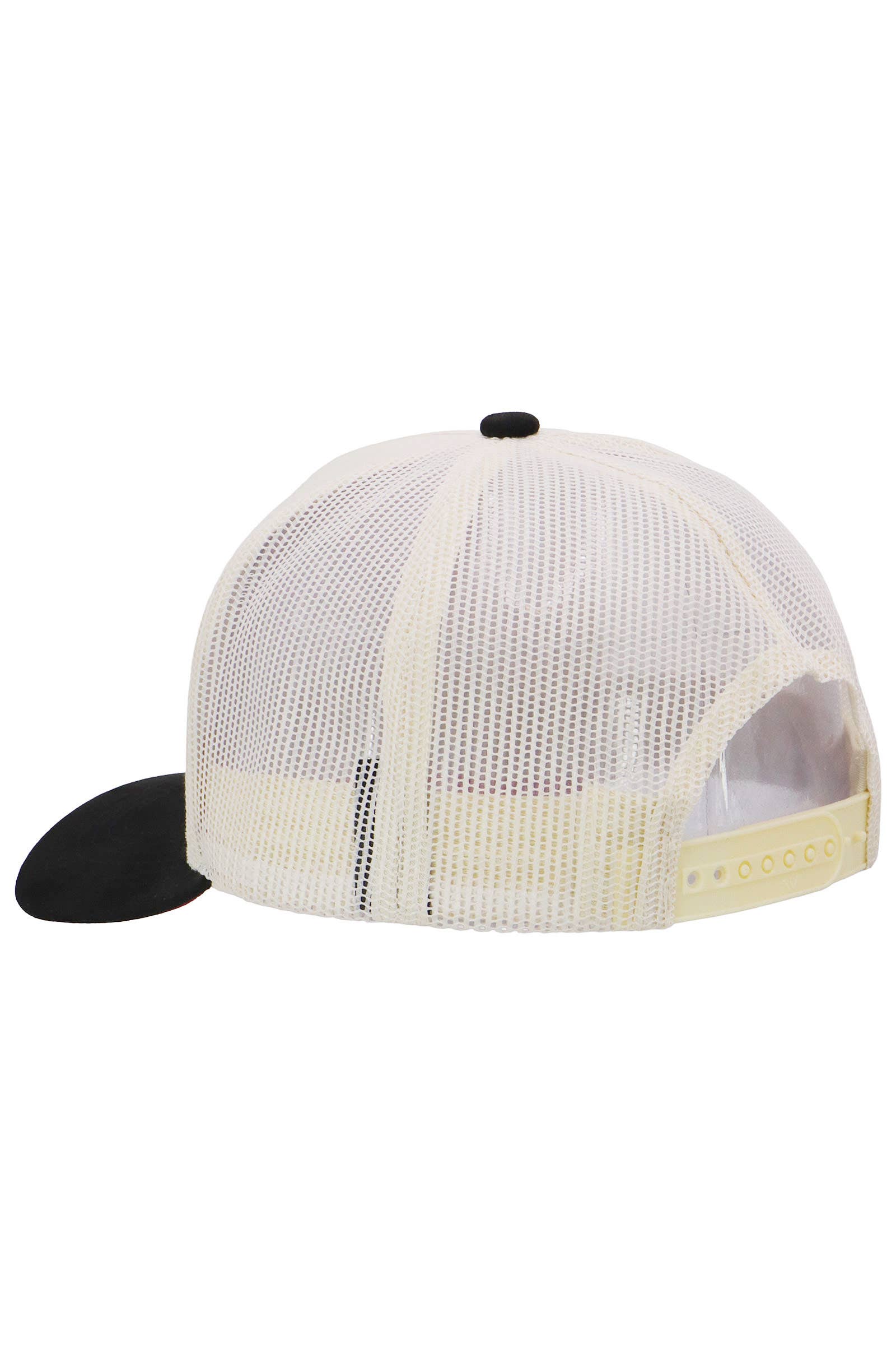 Vegan Suede 5 Panel Snap Back Trucker Hat: BEIGE/BLACK / ONE SIZE