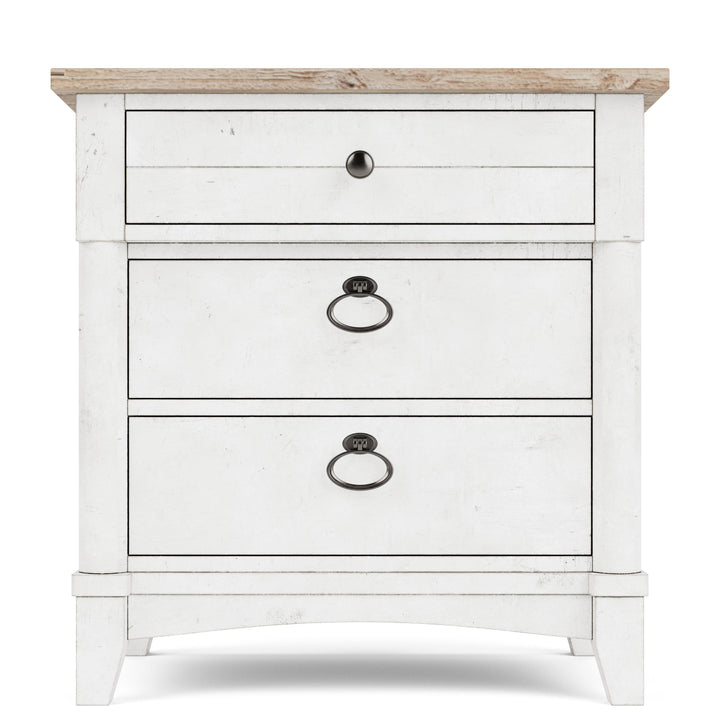 Maddox - Three Drawer Nightstand - White
