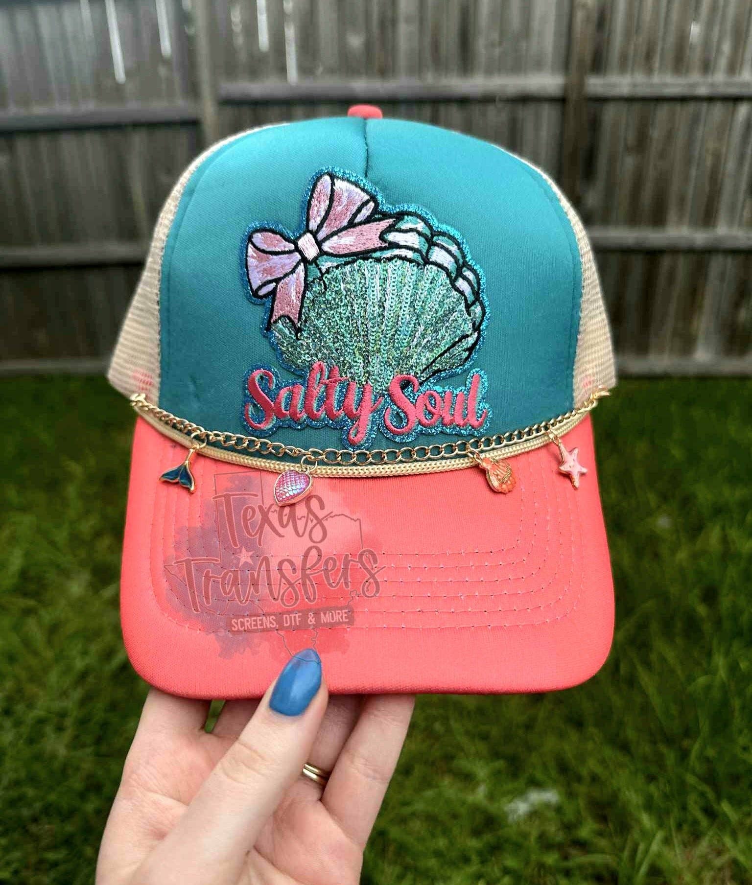 Salty Soul Sequin Bow Iron-On PATCH