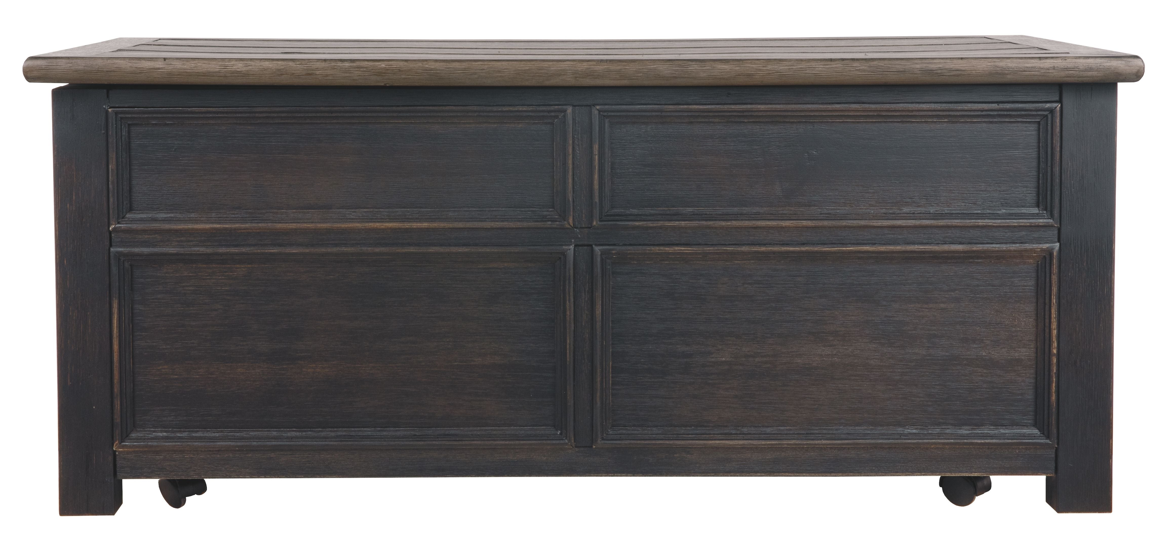 Tyler Creek - Lift Top Cocktail Table - Grayish Brown / Black