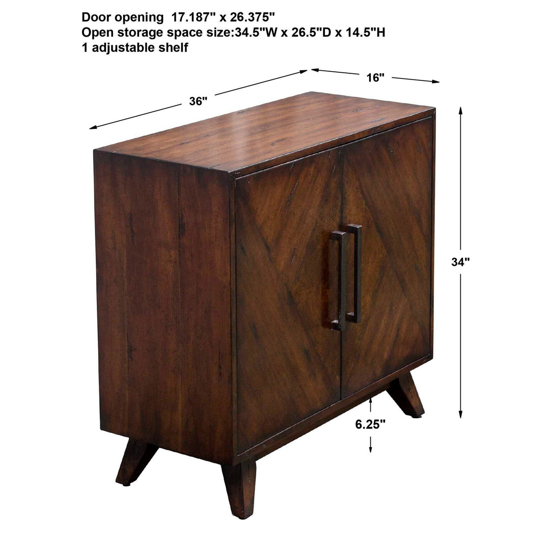 Liri - Mid-Century Accent Cabinet - Dark Brown