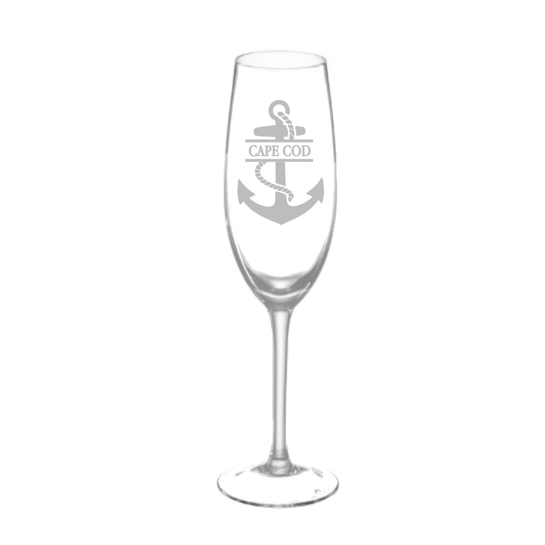 GLASSWARE - Anchor w Town Name: Stemless Wine Glass
