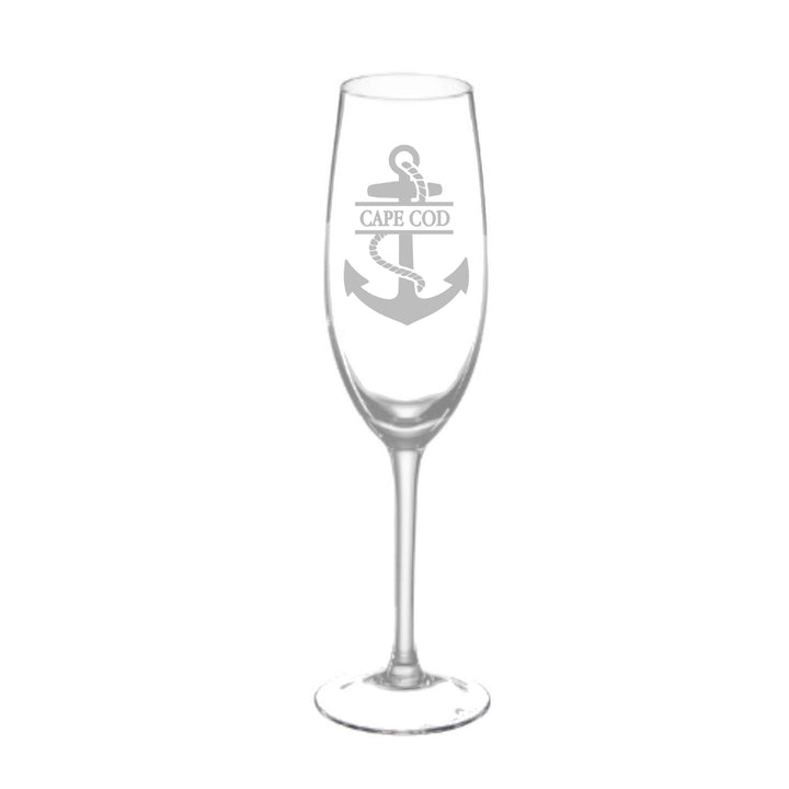GLASSWARE - Anchor w Town Name: Stemless Wine Glass
