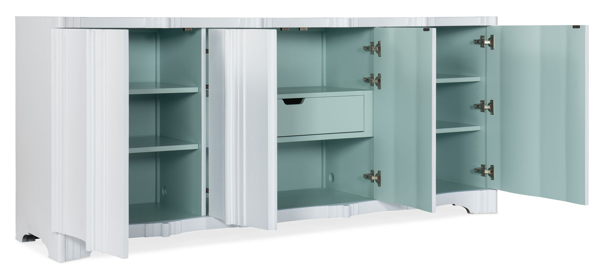 Melange - Corinth 4-Door Entertainment Console - White